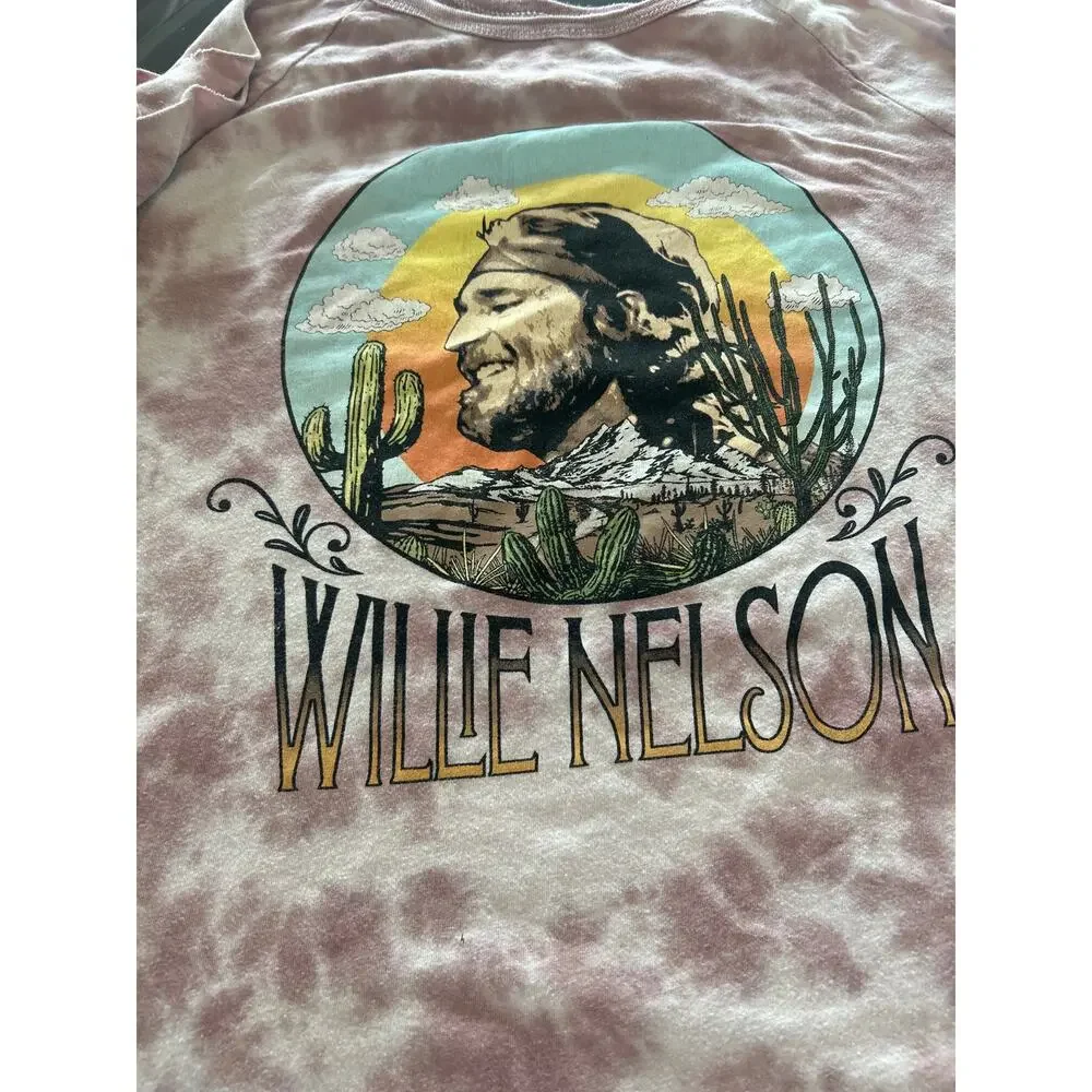 Willie Nelson Tie Dye Graphic T Shirt Zion Rootswear Large‎